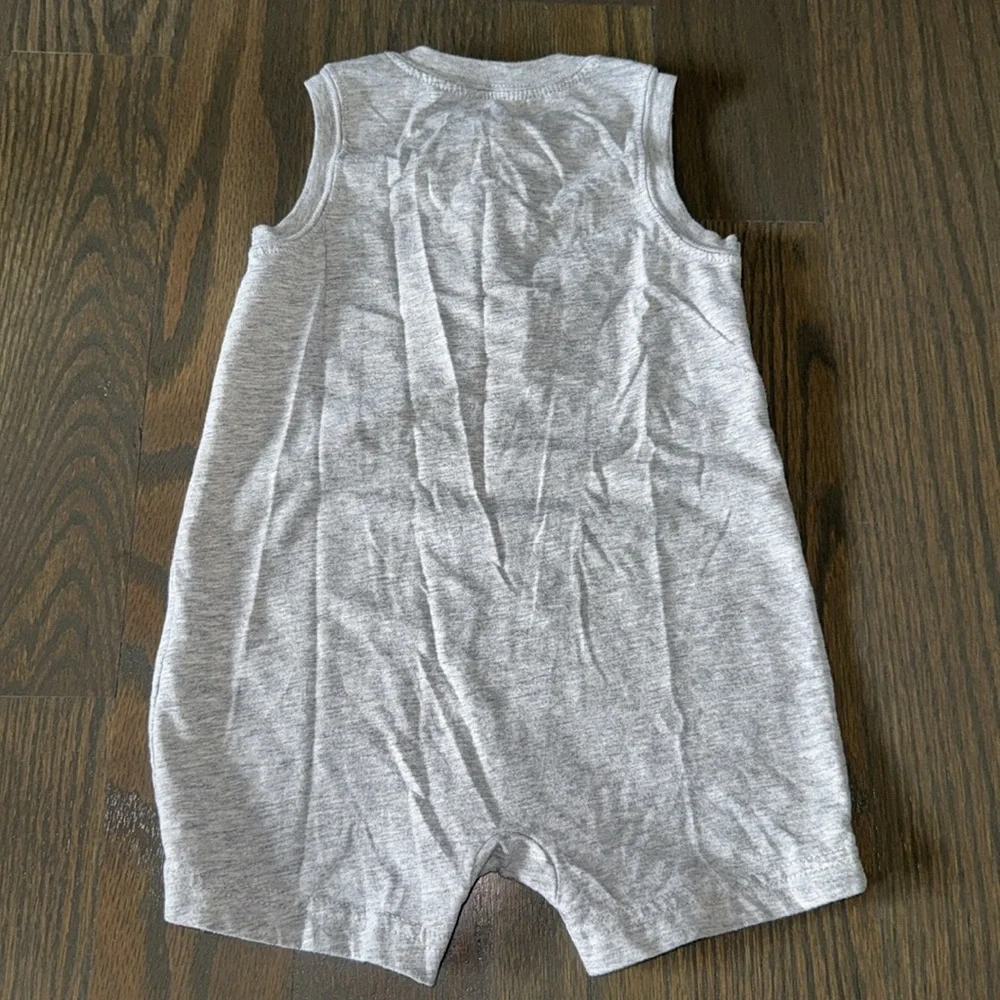 Carter's Henley Striped Car Sleeveless Romper | 12 M